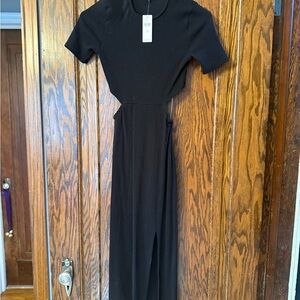 Bordeaux Black Midi Dress